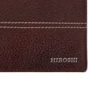 Hiroshi Leather Brown Bi Fold Wallet