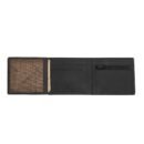 Hiroshi Genuine Leather Tokyo Collection Black Bi Fold Wallet