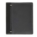 Hiroshi Genuine Leather Aaron Collection Grey Bi Fold Wallet