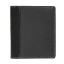 Hiroshi Genuine Leather Aaron Collection Grey Bi Fold Wallet