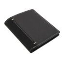 Hiroshi Genuine Leather Aaron Collection Grey Bi Fold Wallet