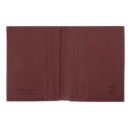 Hiroshi Genuine Leather Wine Bi Fold Business Cards Wallet
