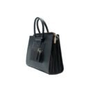 RI2K Genuine Leather Black Structured Tote Bag