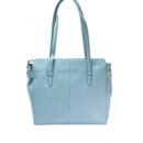 RI2K Women Genuine Leather Blue Tote Bag