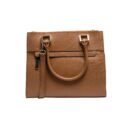RI2K Genuine Leather Tan Textured Flap Shoulder Bag