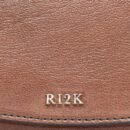 RI2K Stud Edge Genuine Leather Brown Acrossbody Bag