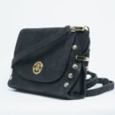 RI2K Genuine Leather Black Acrossbody Bag