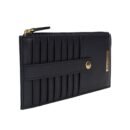 Hiroshi Genuine Leather Ladies Handheld Navy Blue Purse