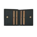 Hiroshi Genuine Leather Ladies Bi Fold Compact Green Purse