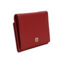 Hiroshi Genuine Leather Ladies Bi Fold Compact Red Purse