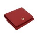 Hiroshi Genuine Leather Ladies Bi Fold Compact Red Purse