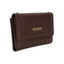 Hiroshi Genuine Leather Ladies Multipurpose Brown Purse